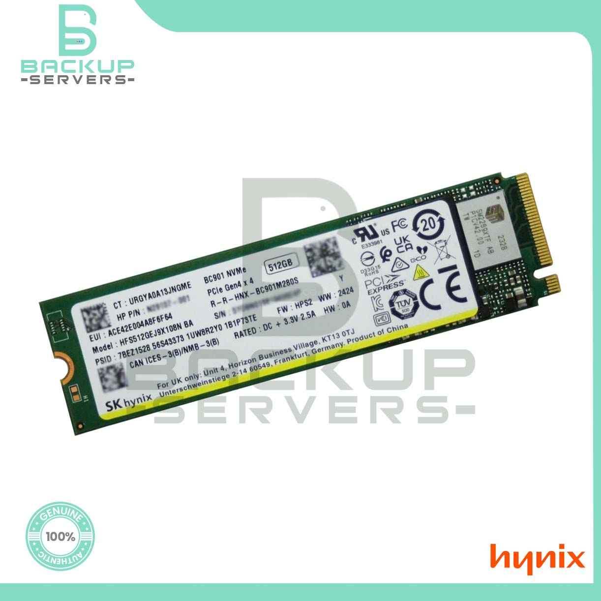 HFS512GEJ9X108N SK Hynix 512GB BC901 M.2 2280 NVMe PCIe Gen4x4